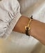 Armband met touw en gouden gesp