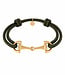 Armband met touw en gouden gesp