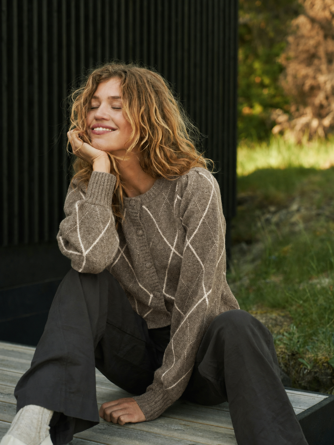 Koteas Check Knit Cardigan