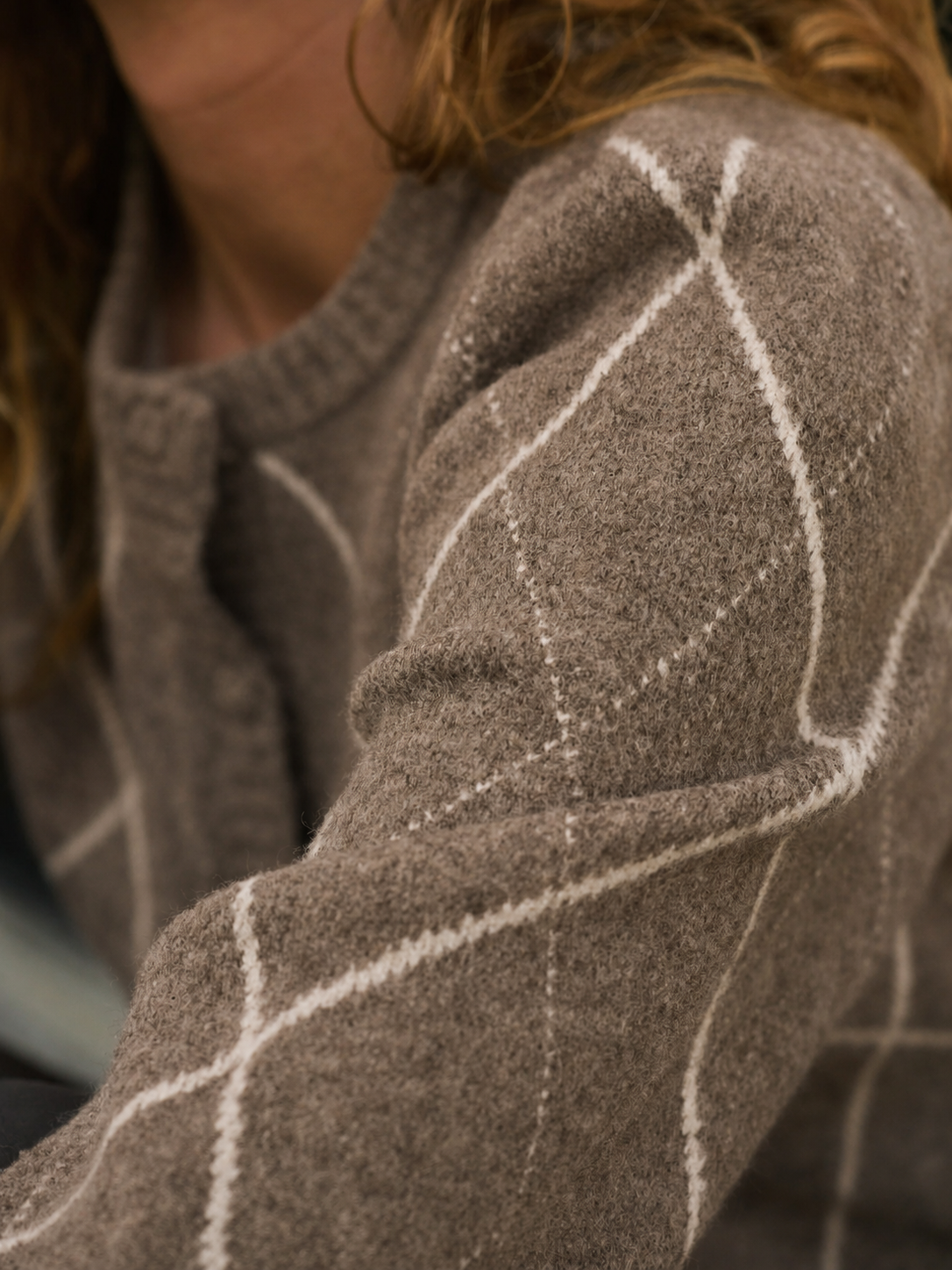 Koteas Check Knit Cardigan