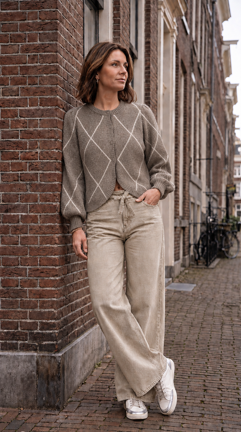 Neo Noir Koteas Check Knit Cardigan
