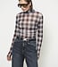 Casha printed check mesh top