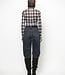 Casha printed check mesh top