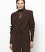 Olya velvet mesh jersey top