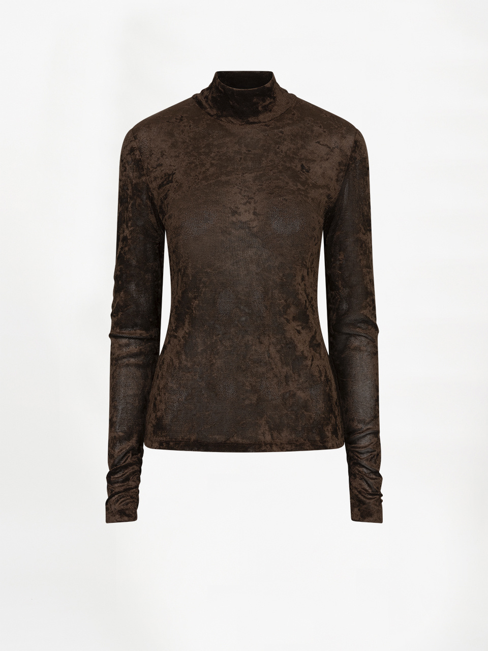 Olya velvet mesh jersey top