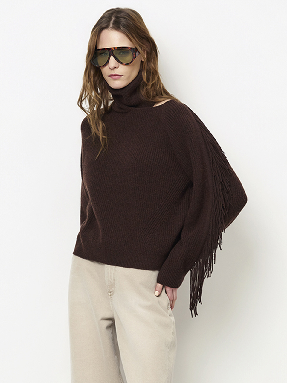 Dante 6 Siega cut-out fringe sweater