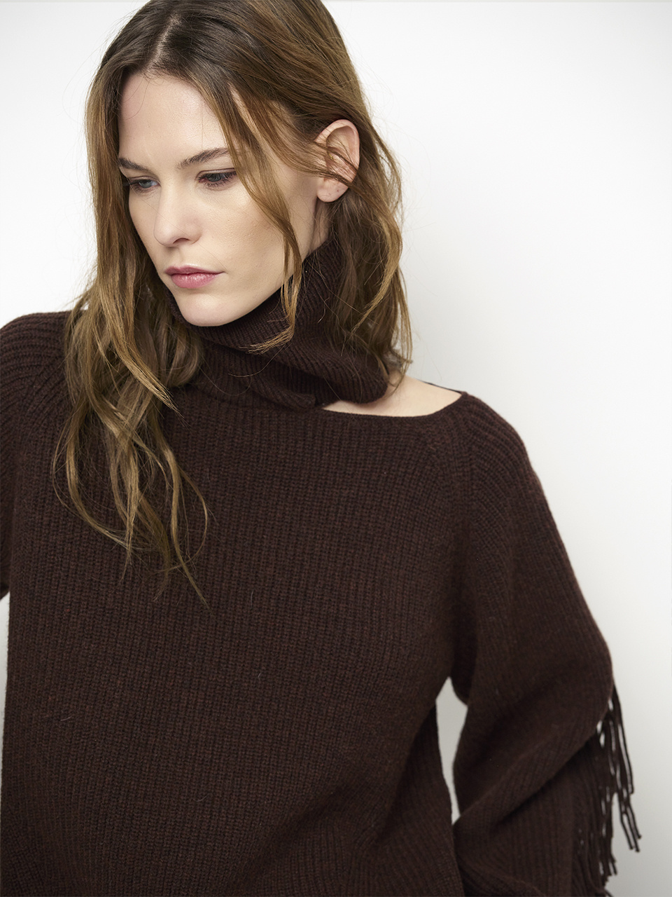 Siega cut-out fringe sweater
