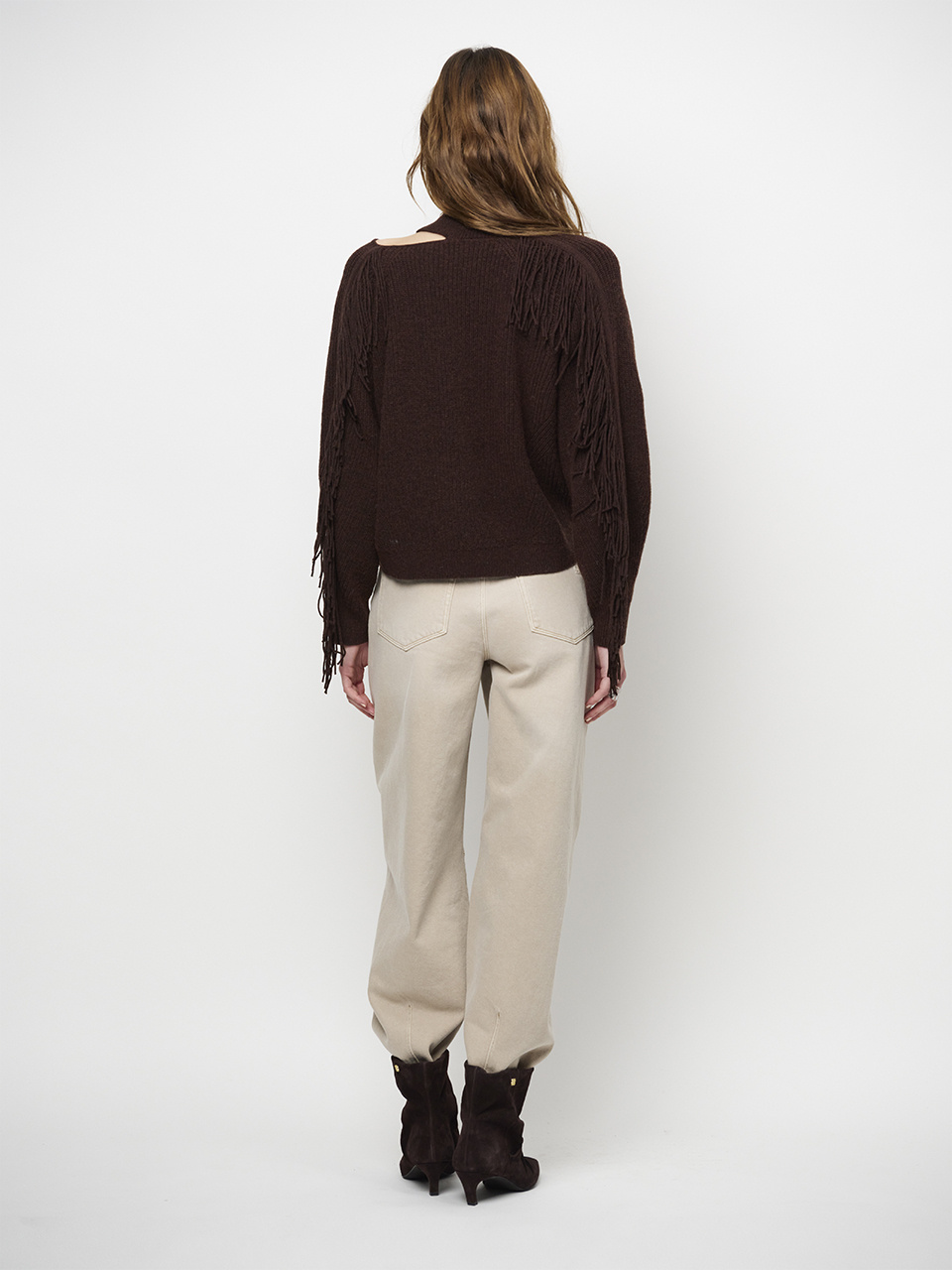 Siega cut-out fringe sweater