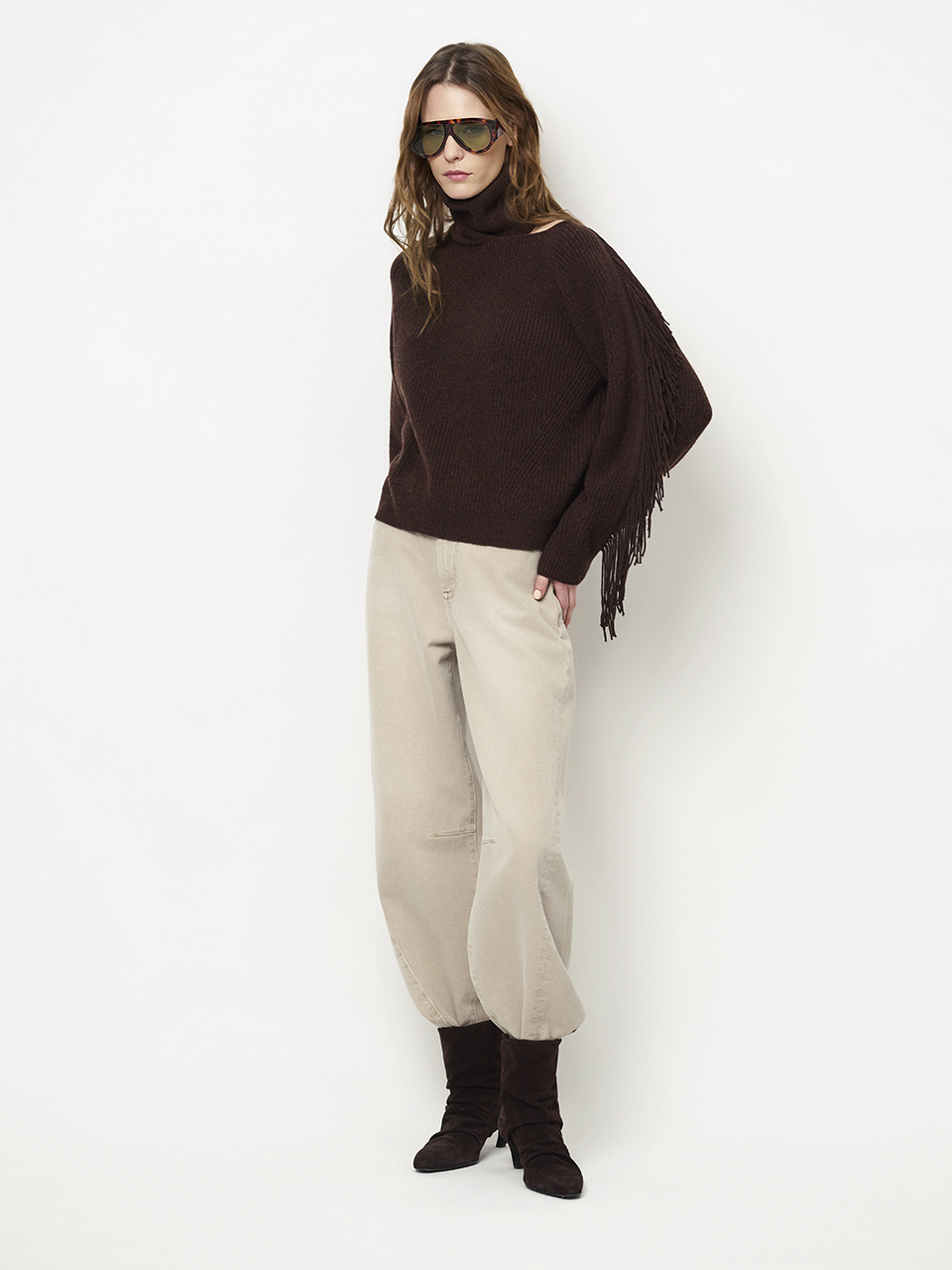 Siega cut-out fringe sweater