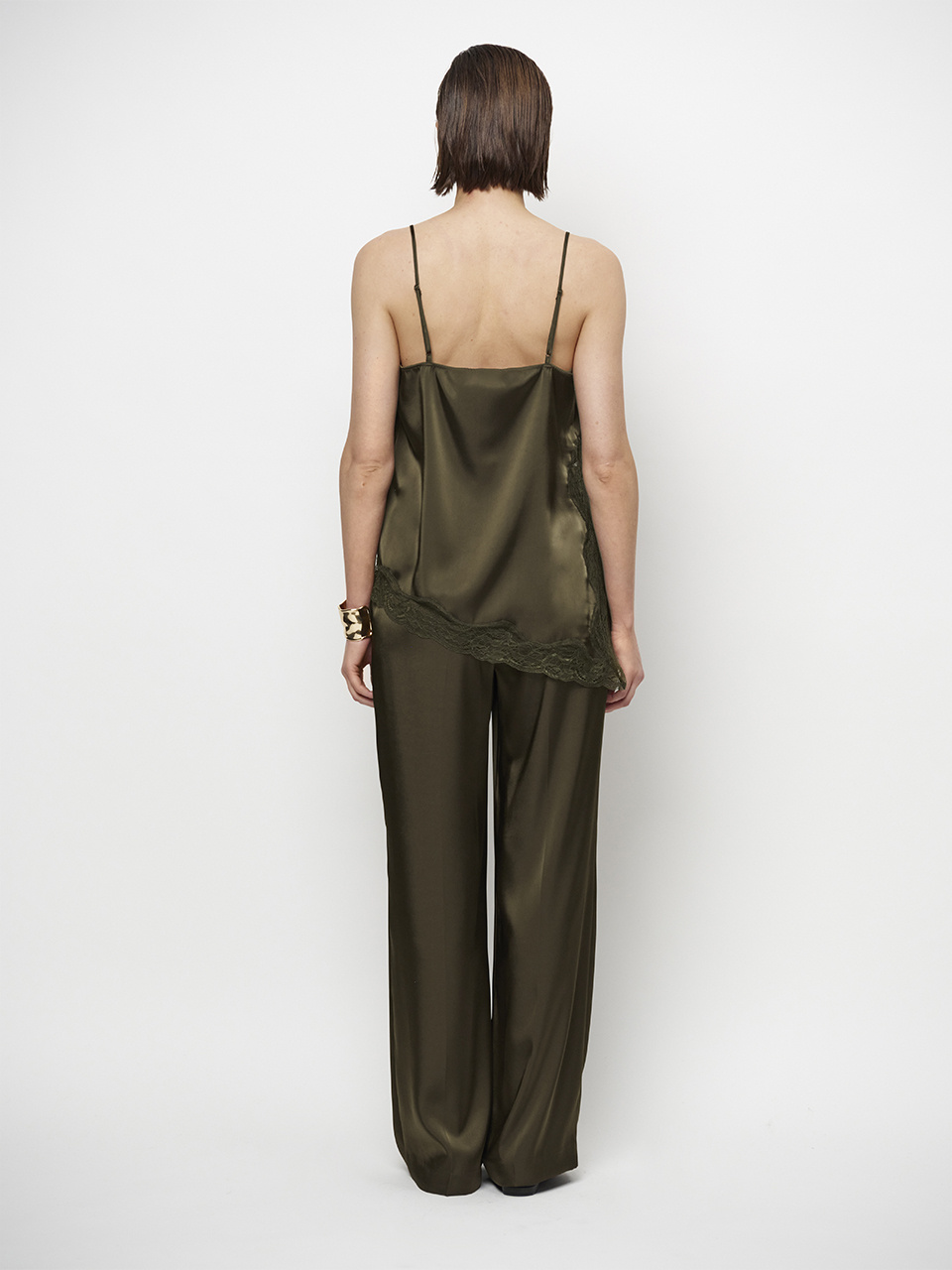 Dawna bold satin lace camisole