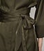 Noanne bold satin shirt-wrap dress
