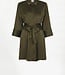 Noanne bold satin shirt-wrap dress