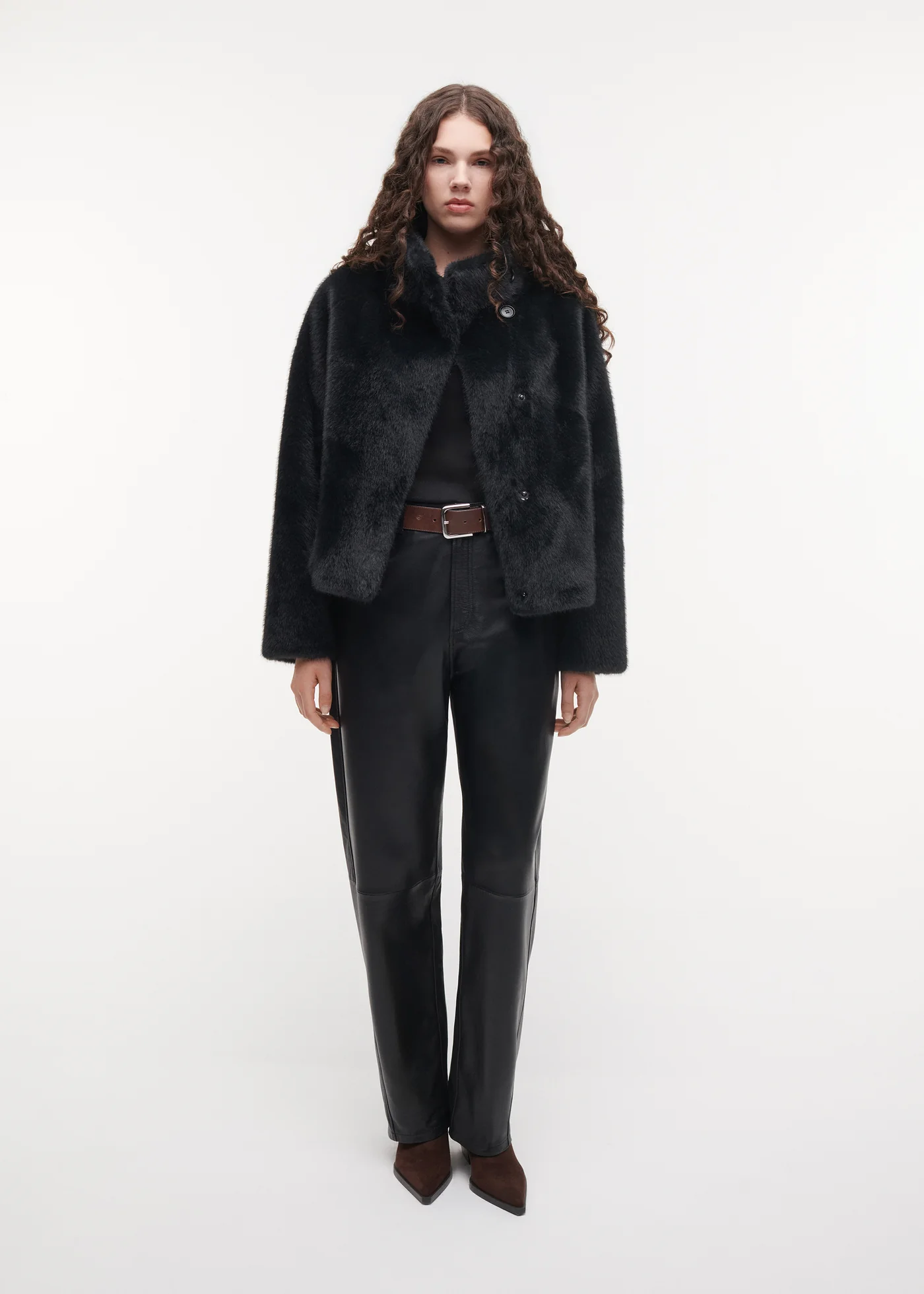 Studio Ar Mallow Faux Mink jacket