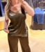 Dawna bold satin lace camisole