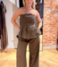 Stacy pleat corsage top