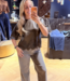 London eco leather lace top