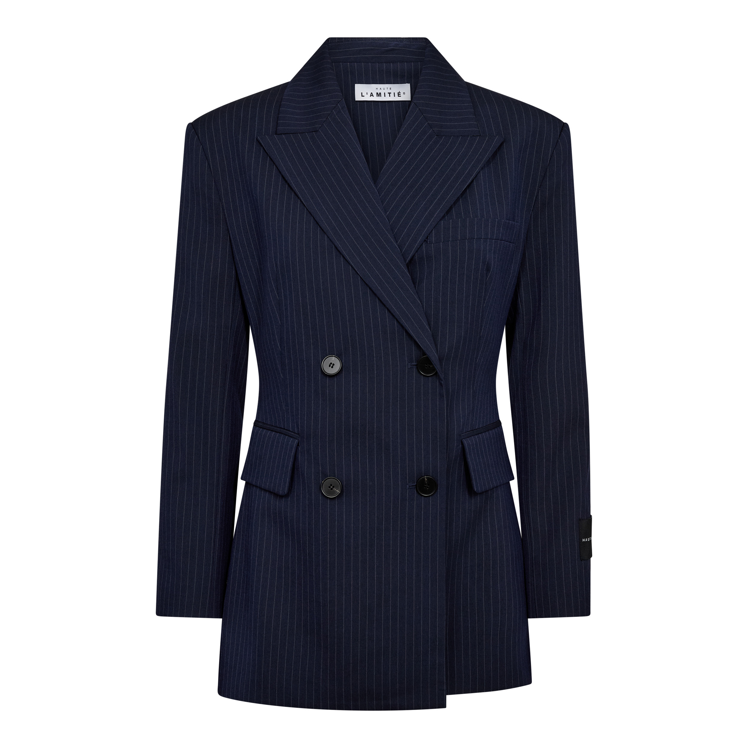 HL10785 Navy Pin Waist Fit Blazer