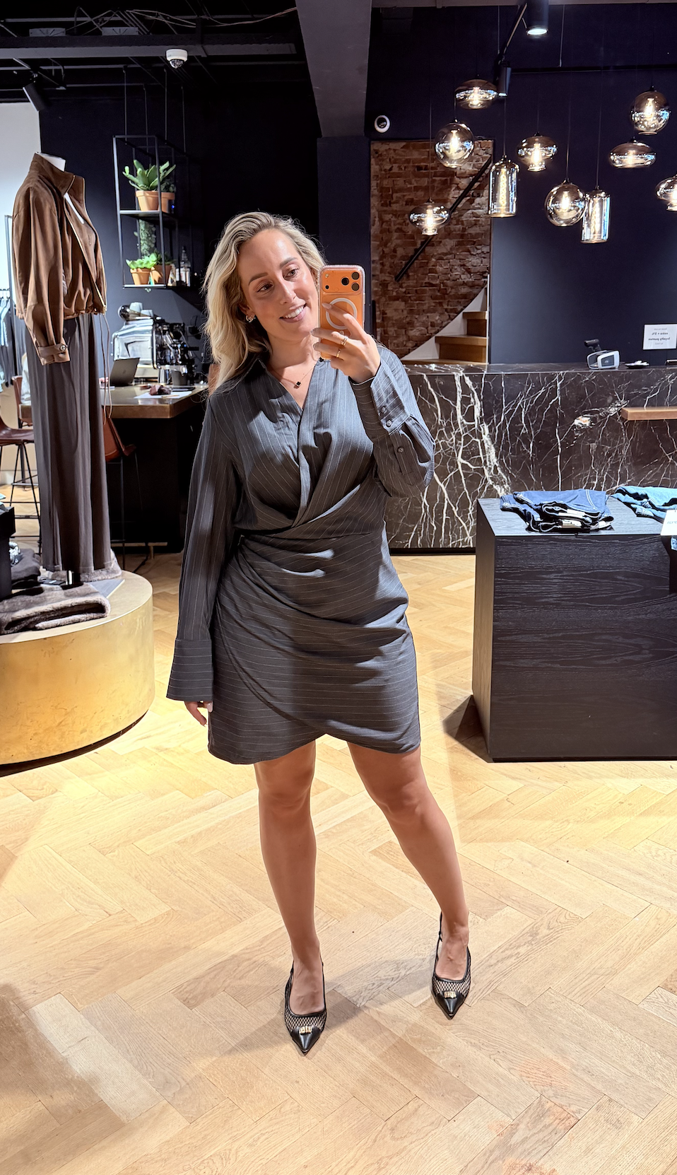 Lyvia Pin Wrap Dress