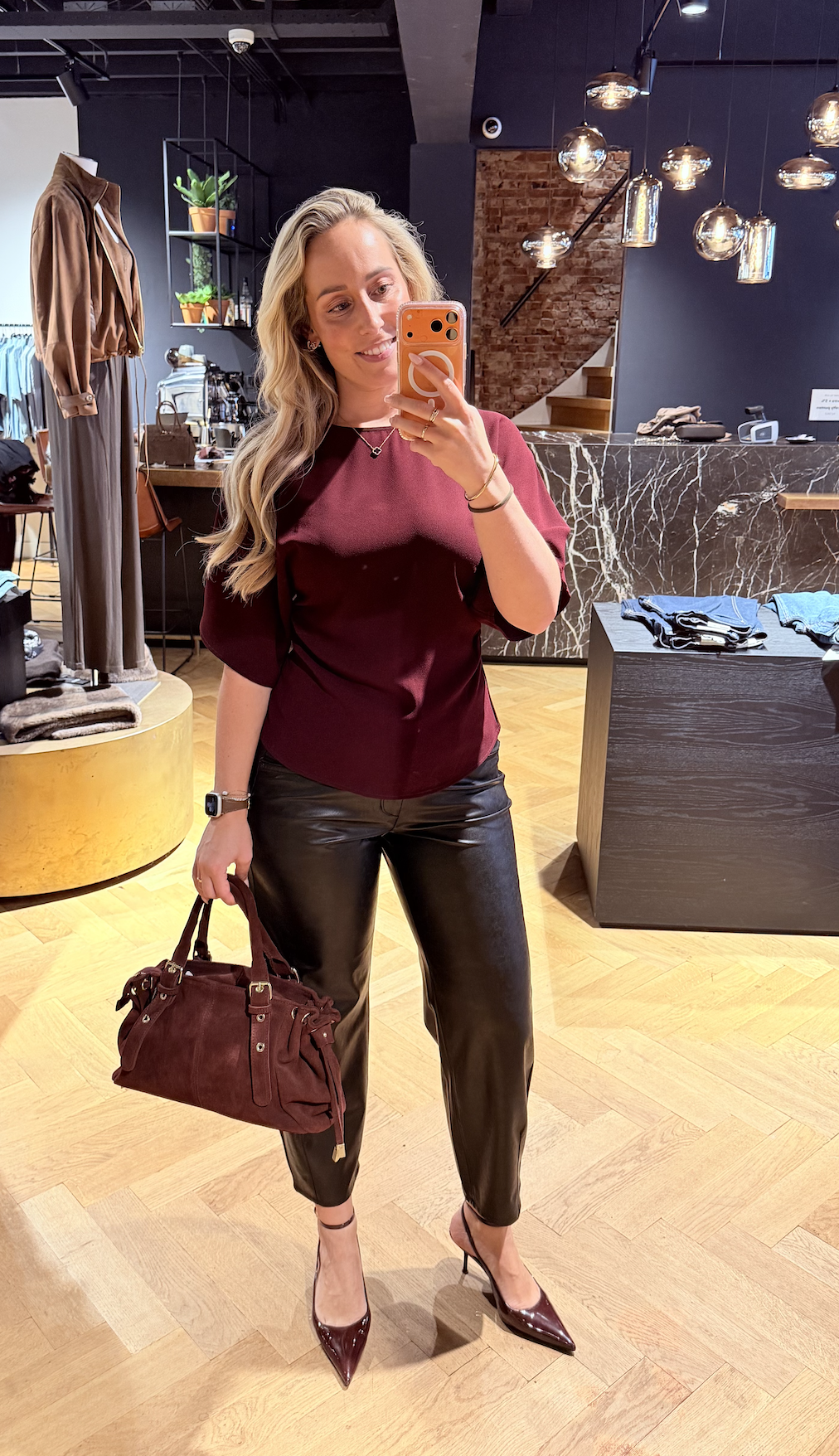 Elin eco leather pants