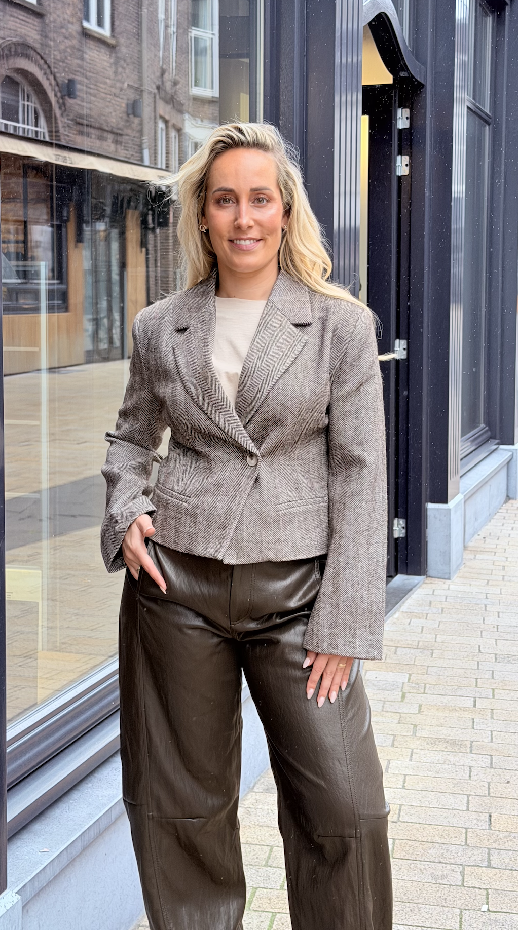 Valia Herringbone S Blazer
