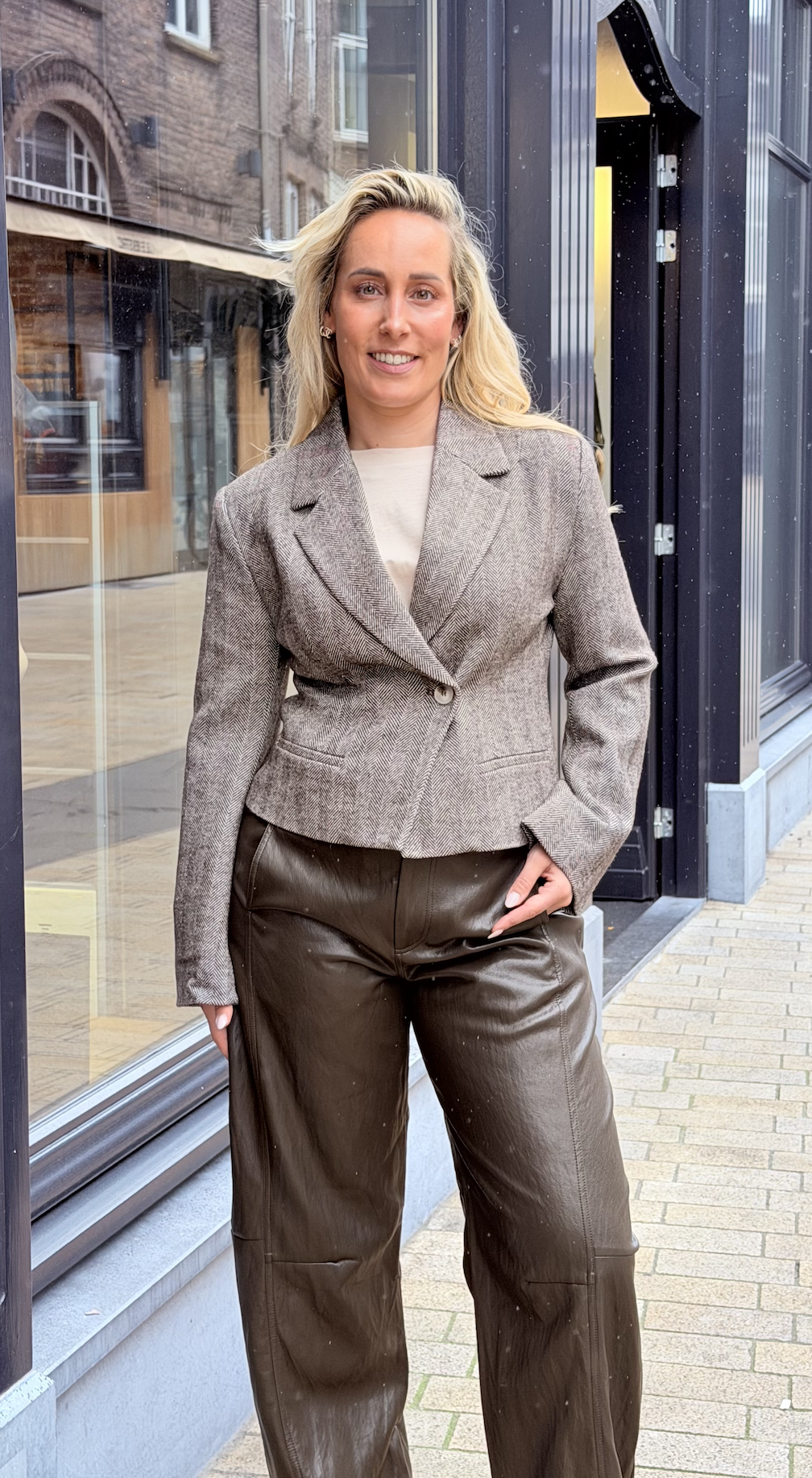 Valia Herringbone S Blazer