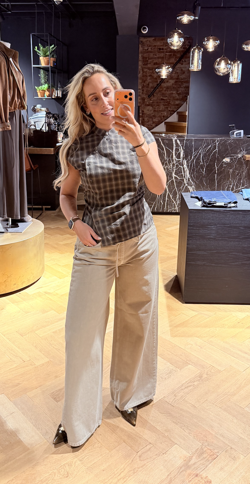 Pascale Checked Blouse