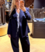 Navy Pin Pleat Tall Pant