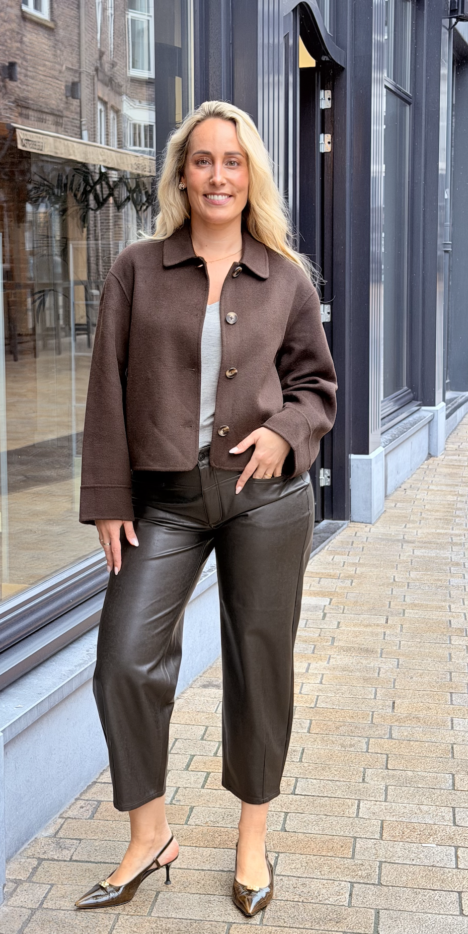 Elin eco leather pants