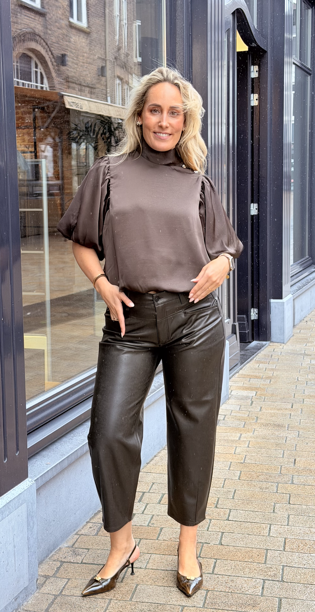 Elin eco leather pants