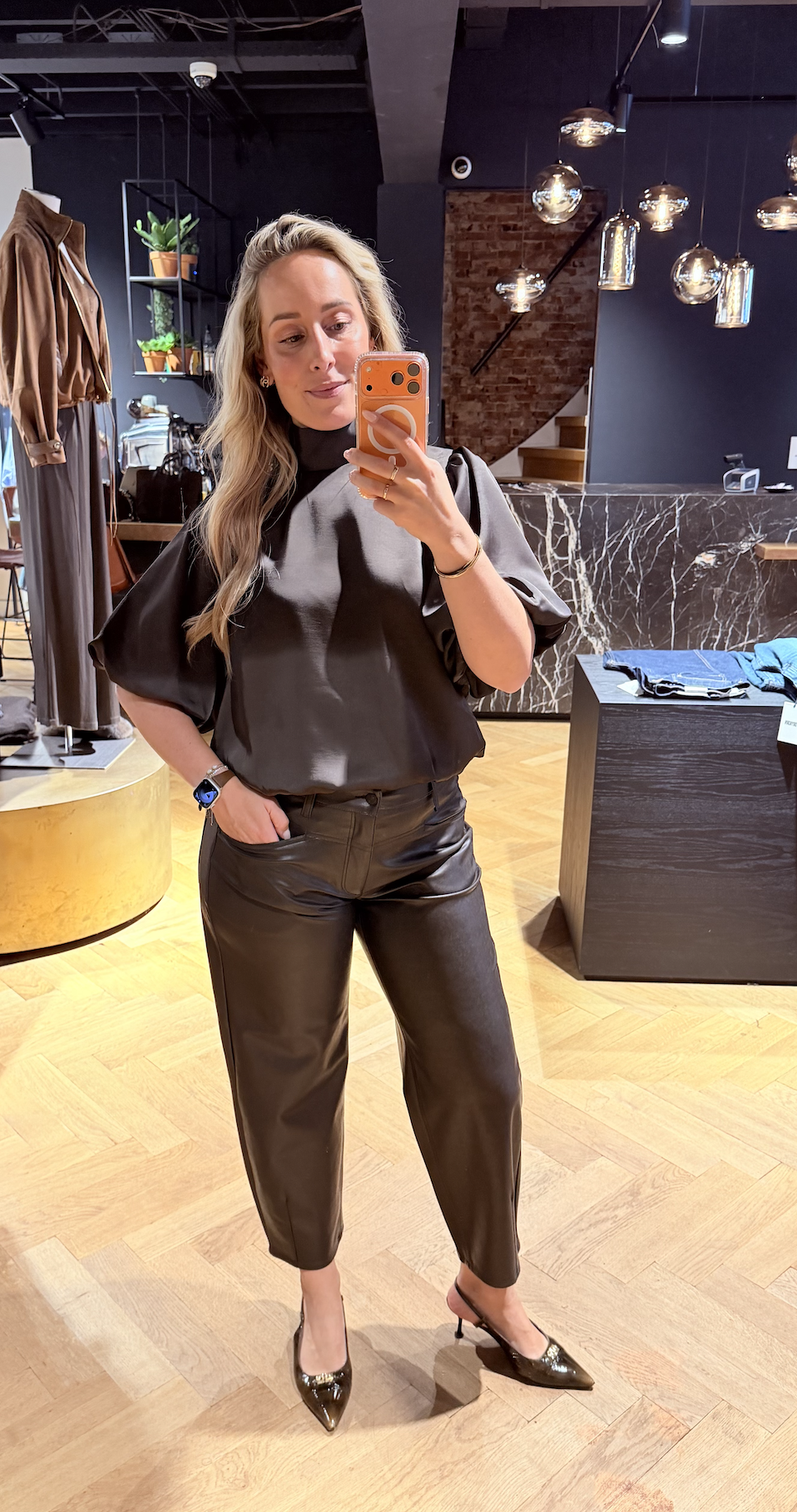 Elin eco leather pants