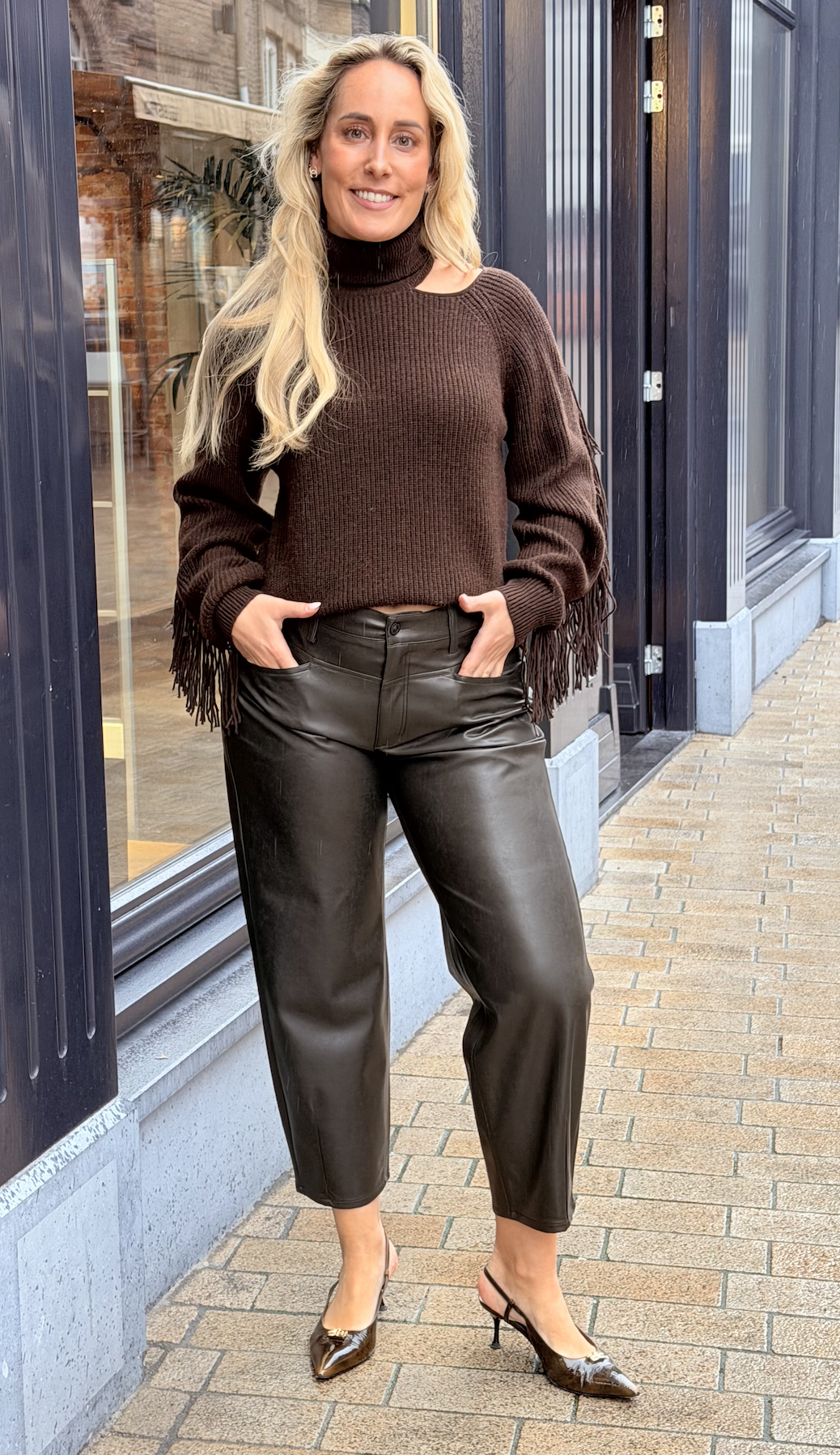 Siega cut-out fringe sweater