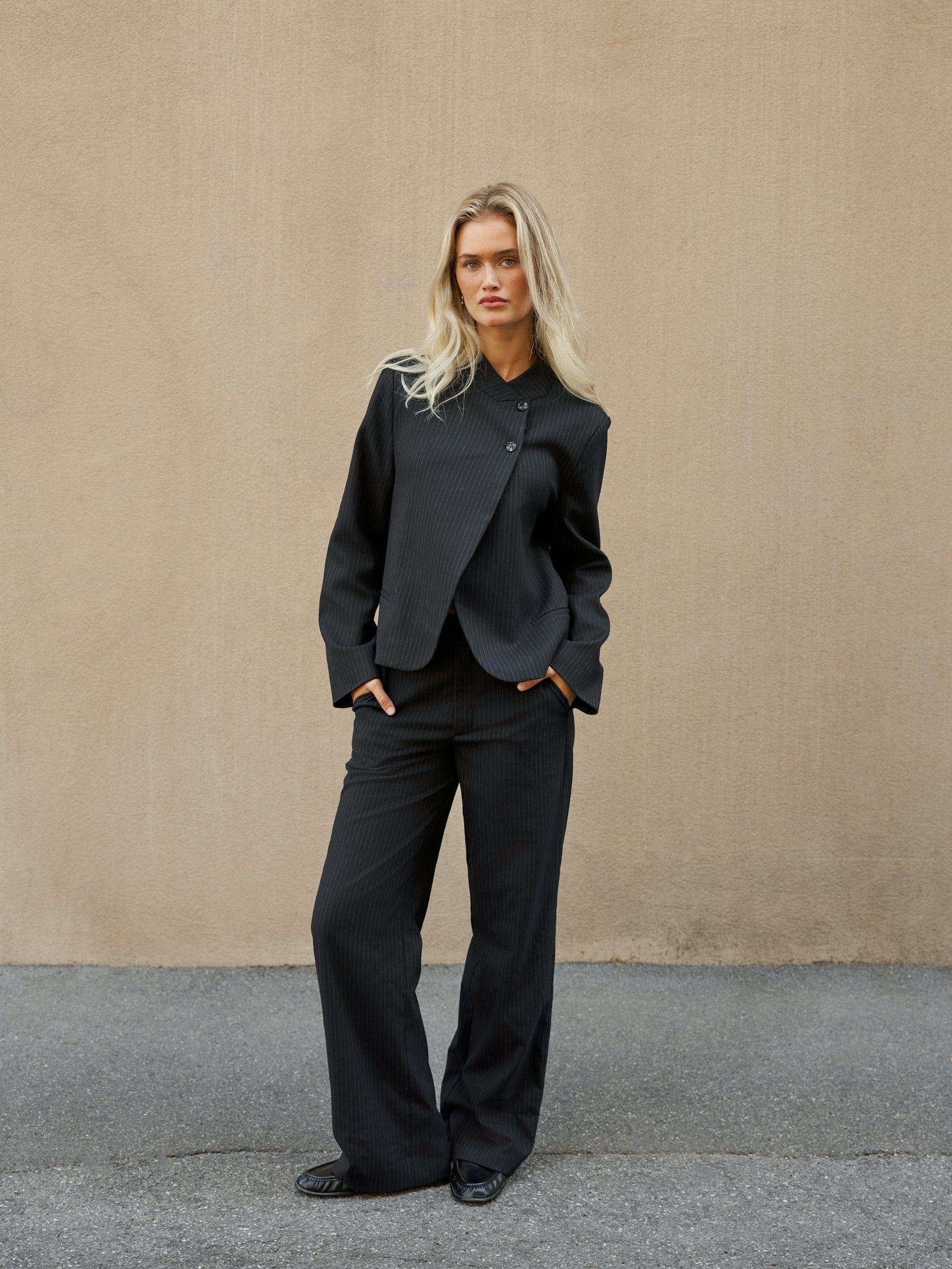 Neo Noir Nathalie Slim Pinstripe Pants