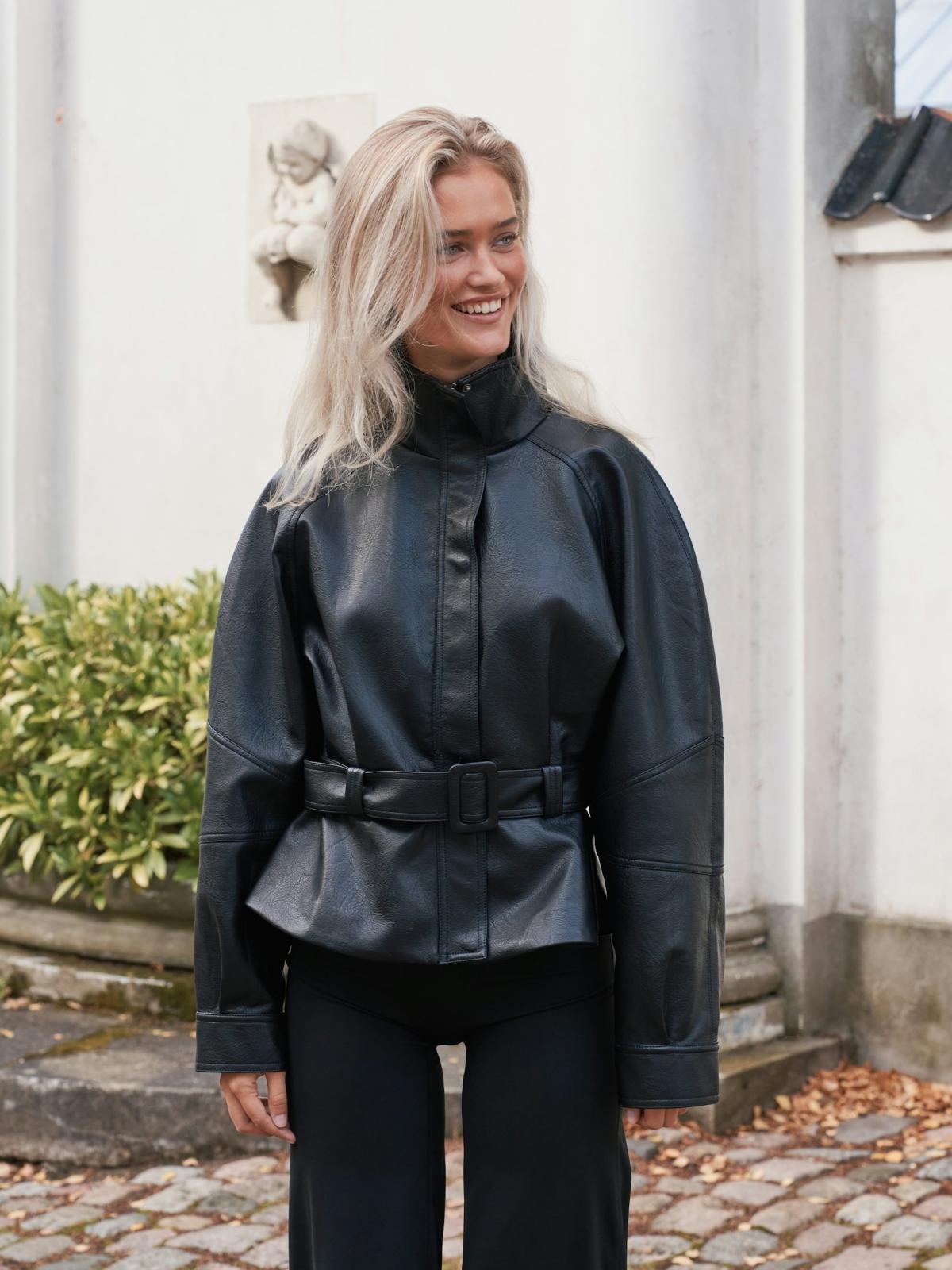 Jaclyn Faux Leather Jacket