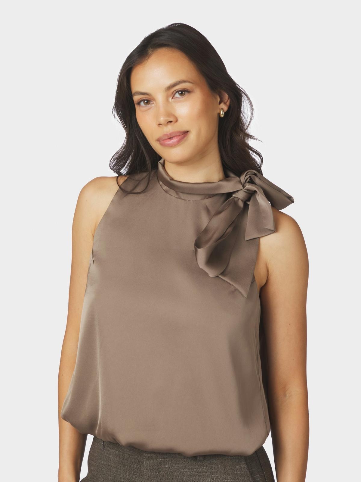 Neo Noir Veda Drapy Satin Top