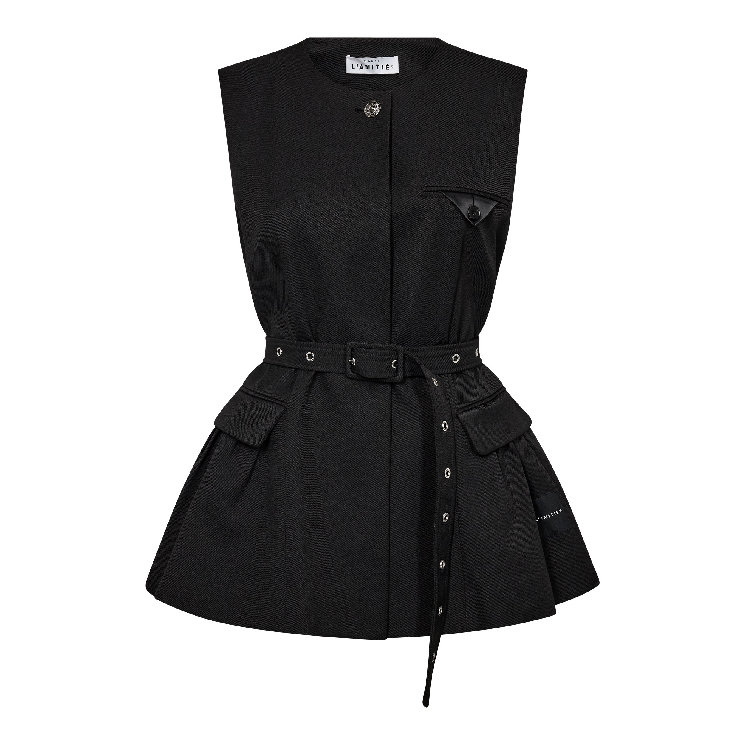 Premiere Peplum Belt Vest