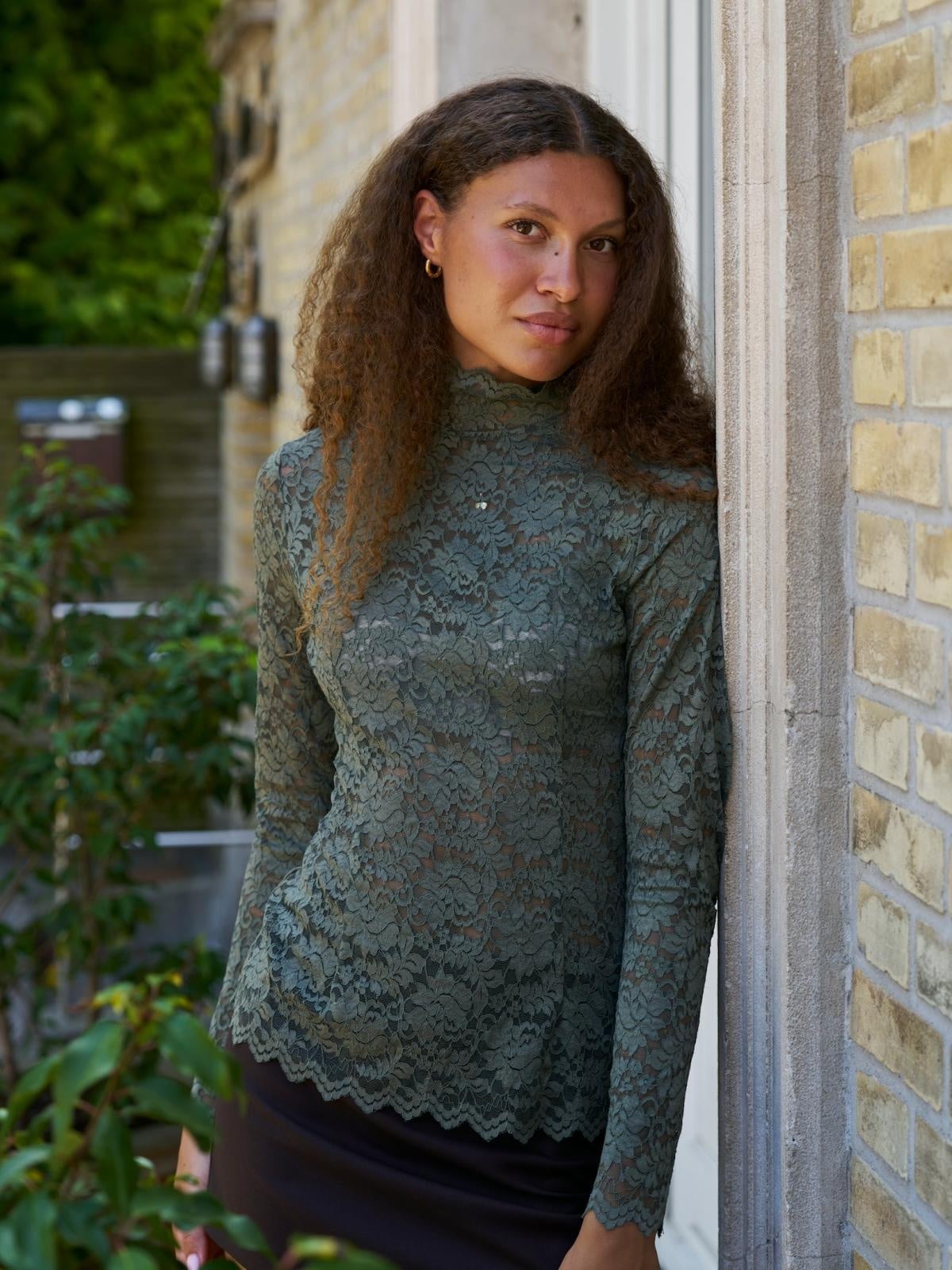 Neo Noir Liza Laceflower Blouse