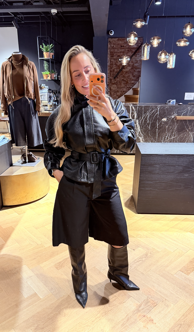 Jaclyn Faux Leather Jacket