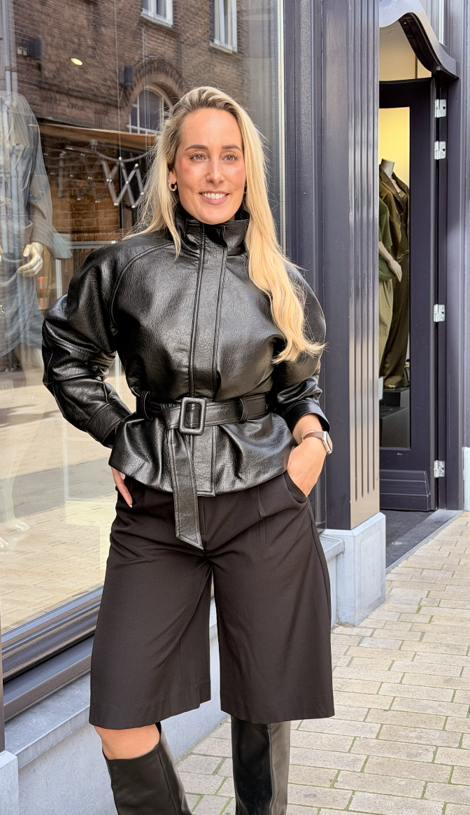 Jaclyn Faux Leather Jacket