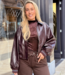 Dalyn faux crackle leather bomber