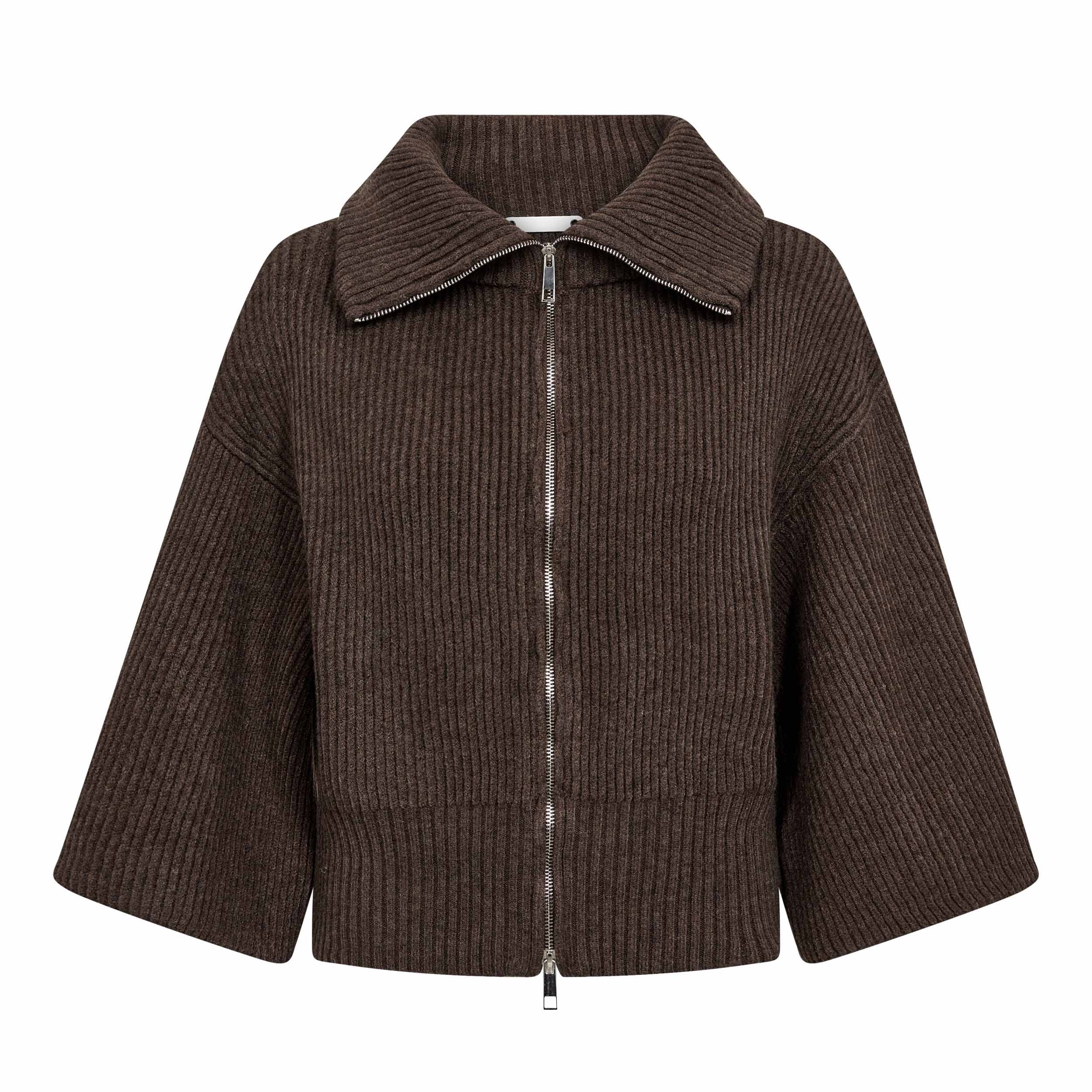 Co'couture Row Zip SS Knit