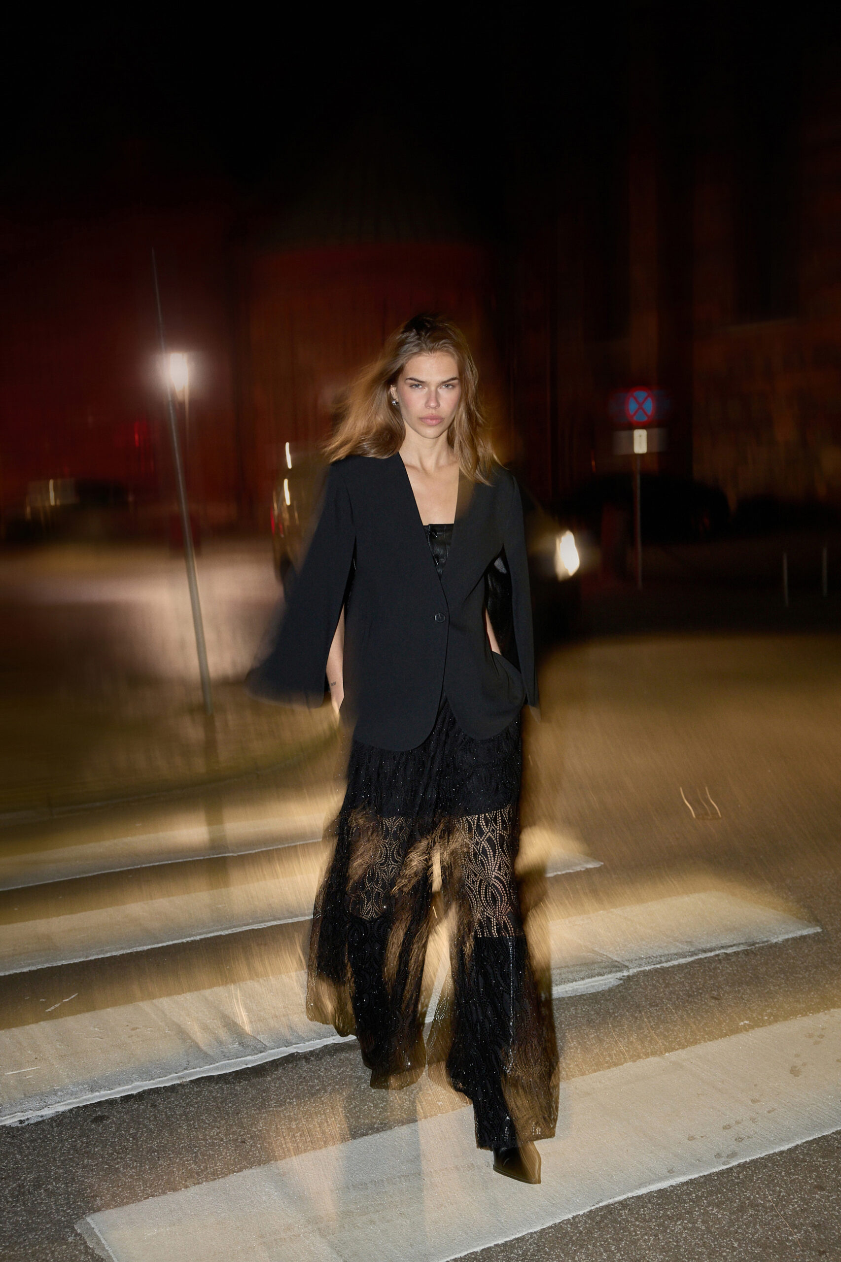 Vola Cape Button Blazer