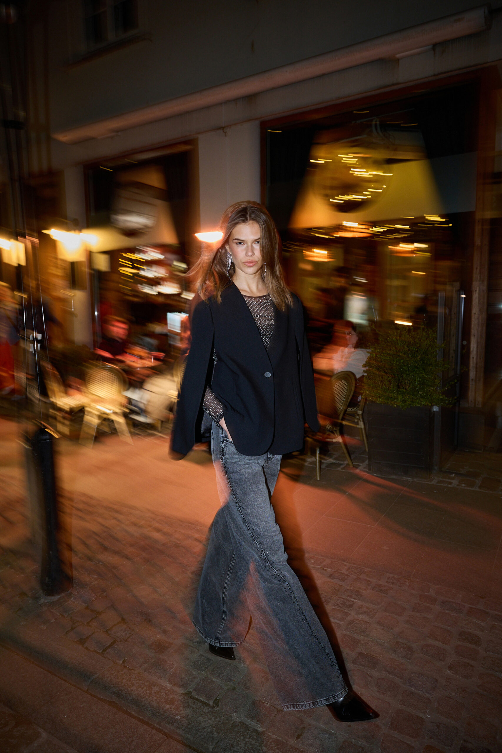 Co'couture Vola Cape Button Blazer