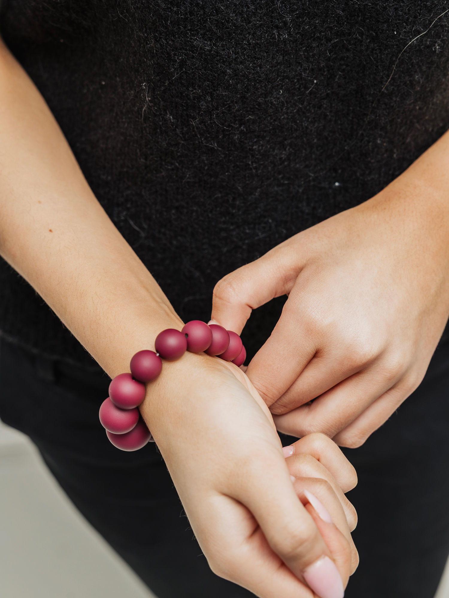 BOW19 Big Bead Bracelet Elastic