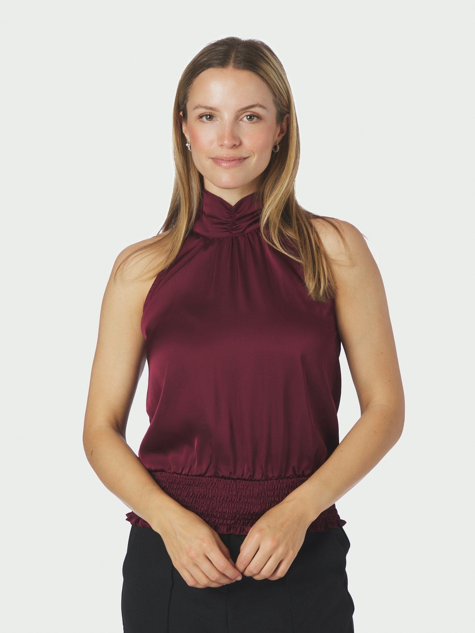 Neo Noir Jos Drapy Satin Top