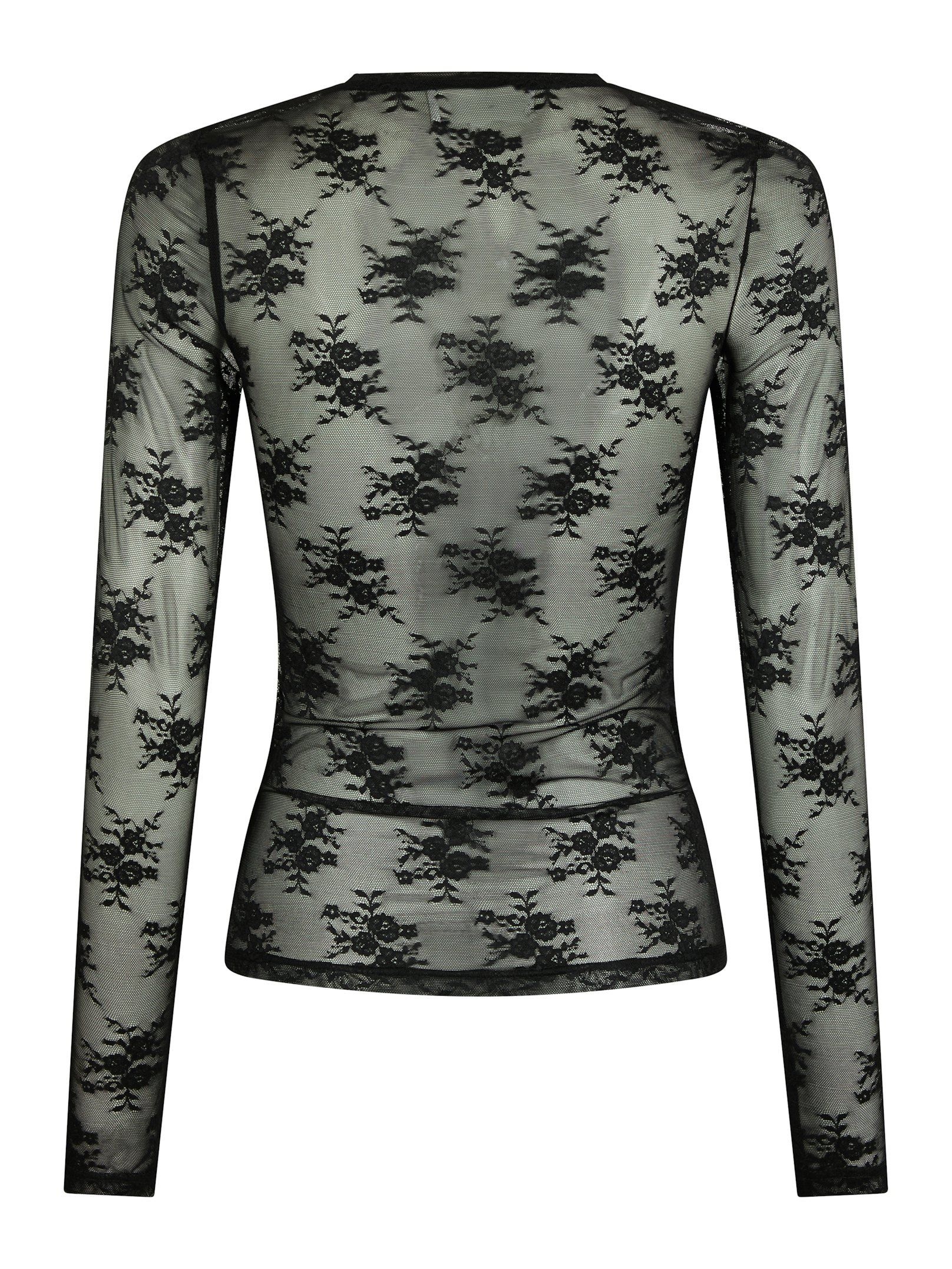 Evania Mesh Blouse Black