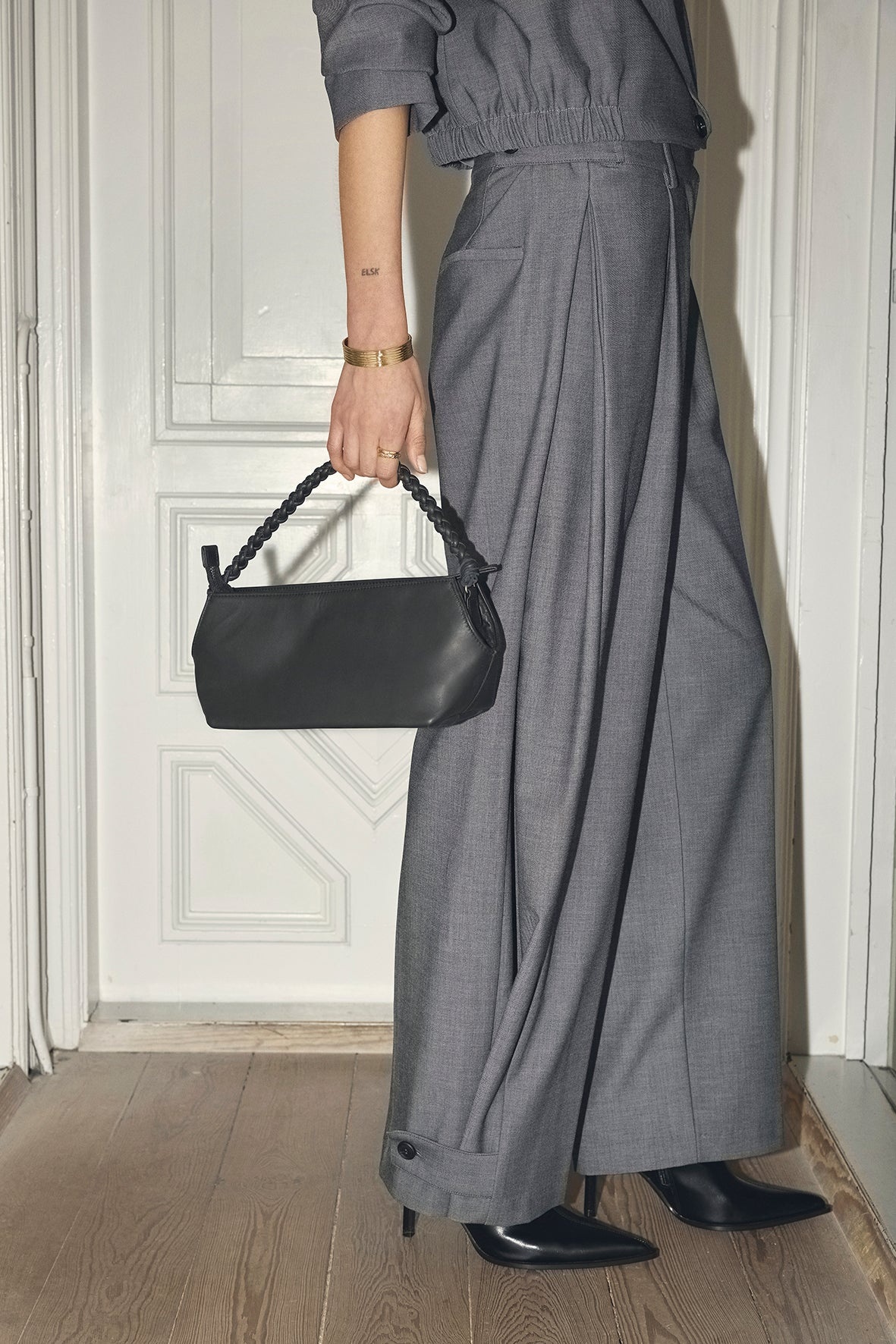 Co'couture Jacky Pleat Pant Mid Grey