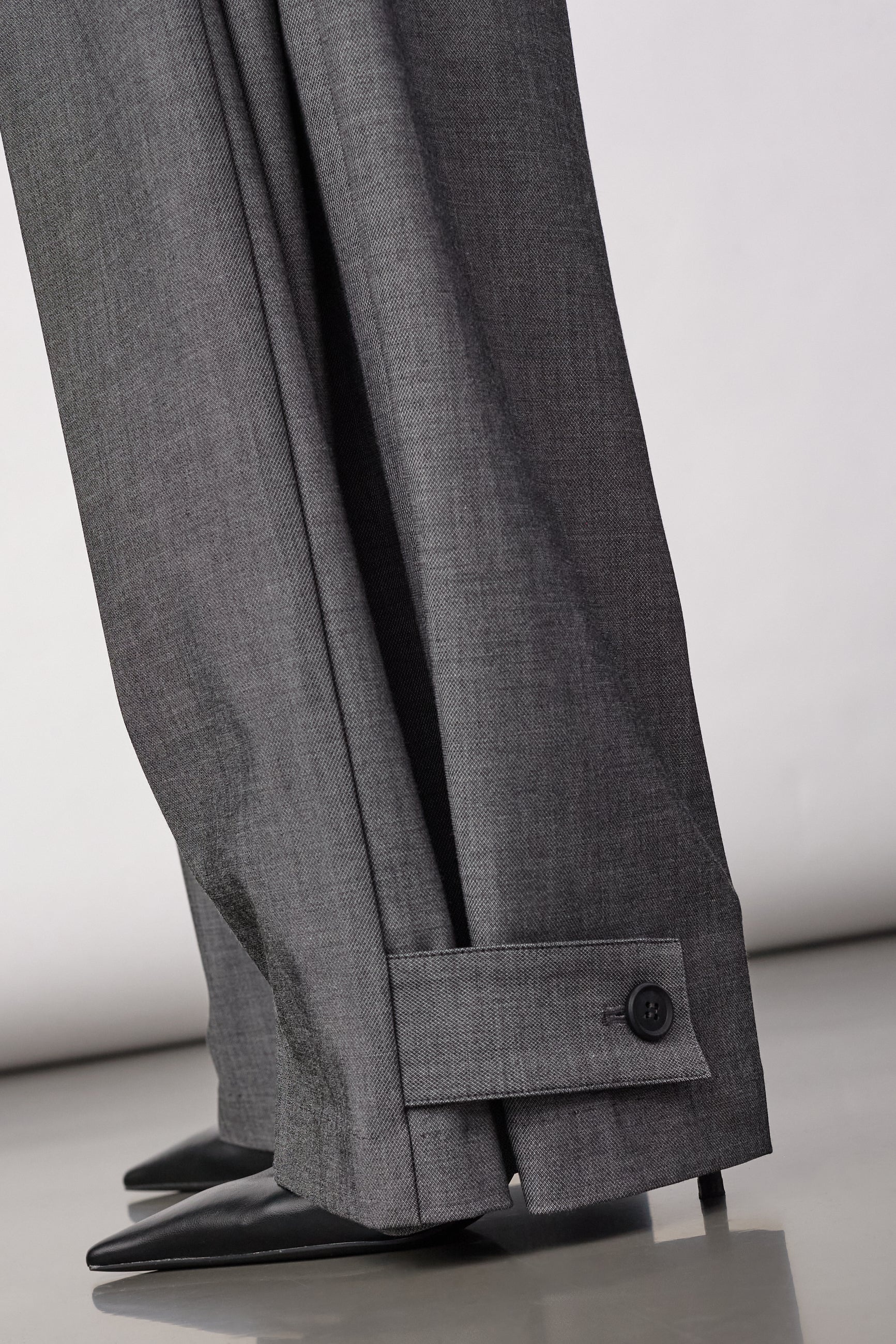 Jacky Pleat Pant Mid Grey