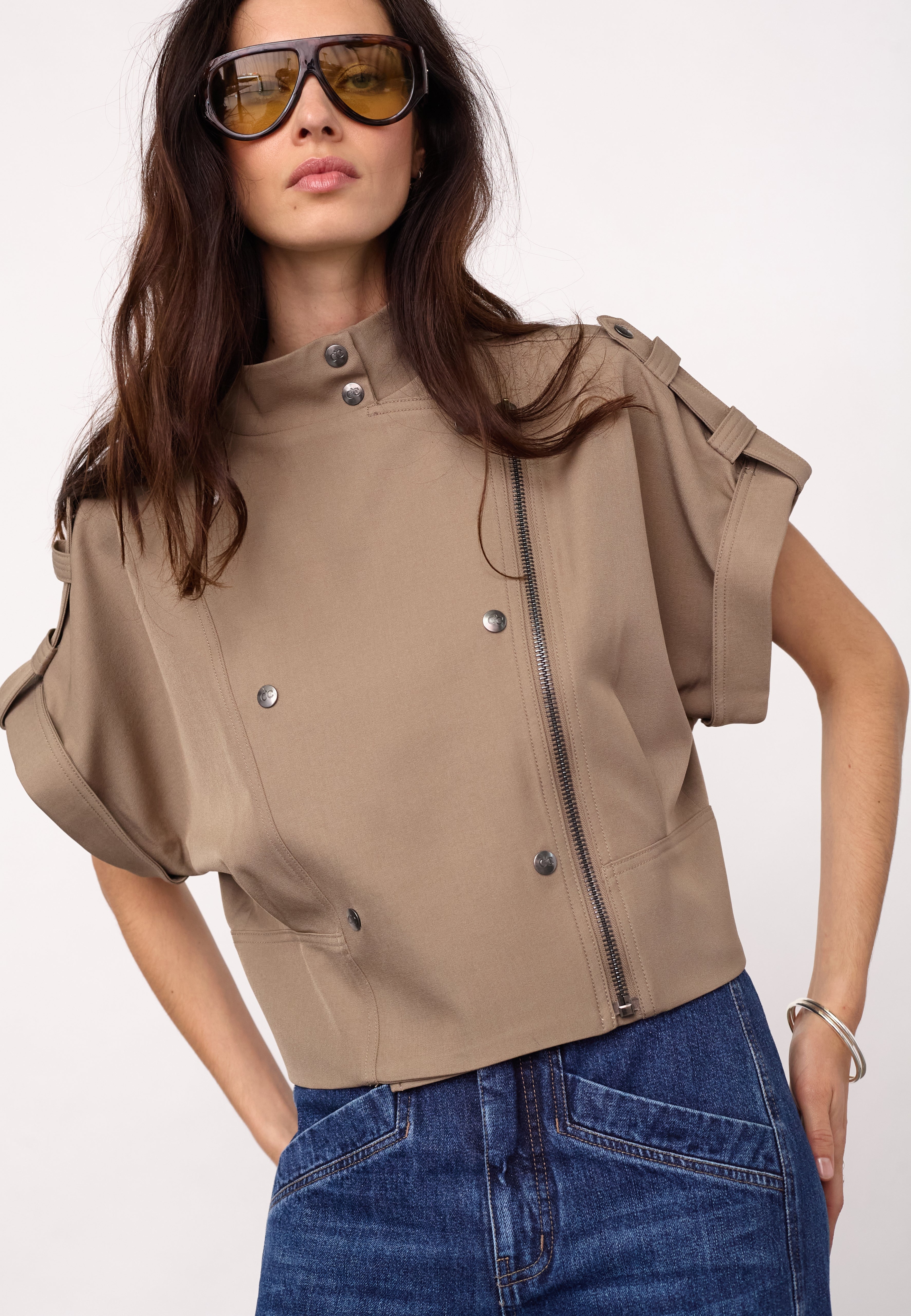 Co'couture Luna Vest Taupe
