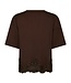 Iria Lace Tee Brown