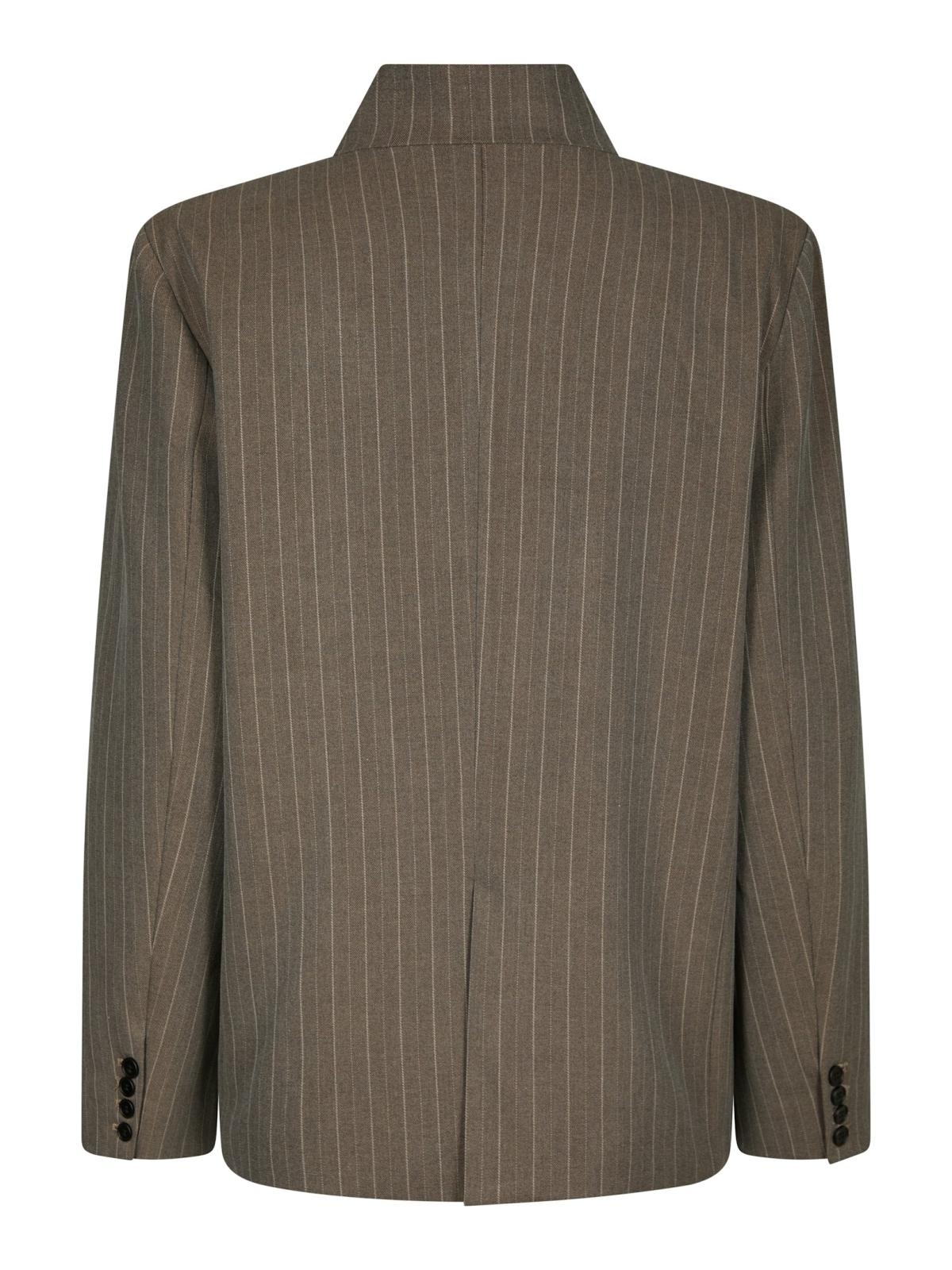 Nerine Pinstripe Blazer Dark Taupe